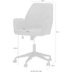 MCA Furniture Bürostuhl »O-Pemba«, Stoffbezug, Webstoff, Bürostuhl Mit Komfortsitzhöhe Stufenlos Verstellbar -Möbelhaus 012e472b593577304de2edc19c031c52