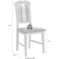 SCHÖSSWENDER 4-Fußstuhl »Tulln«, (Set), 2 St., Polyester, Gestell Aus Massivholz -Möbelhaus 08f0dd5d896a50f10e86bce92b30c99c
