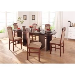 Home Affaire 4-Fußstuhl »Franz«, (Set), 2 St., Microfaser, Bezug Aus Strapazierfähiger Microfaser, Gestell Aus Buche Lackiert -Möbelhaus 0b23620f42dabb215bcdc5d332f7777a