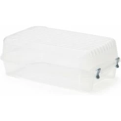 Schuhkartons, Stapelbar Mit Kunststoffverbindern, Faltbar, Transparent, Stabil, Atmungsaktiv, Schuhkarton-Aufbewahrung Aus Kunststoff, Blau