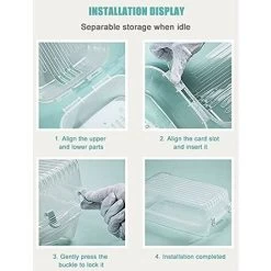 Schuhkartons, Stapelbar Mit Kunststoffverbindern, Faltbar, Transparent, Stabil, Atmungsaktiv, Schuhkarton-Aufbewahrung Aus Kunststoff, Pink -Möbelhaus 100138996 3