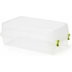 Schuhkartons, Stapelbar Mit Kunststoffverbindern, Faltbar, Transparent, Stabil, Atmungsaktiv, Schuhkarton-Aufbewahrung Aus Kunststoff, Grün