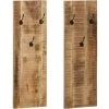 Wandgarderobe 2 Stk. Mangoholz Massiv 36x110x3 Cm VidaXL -Möbelhaus 10508422 1
