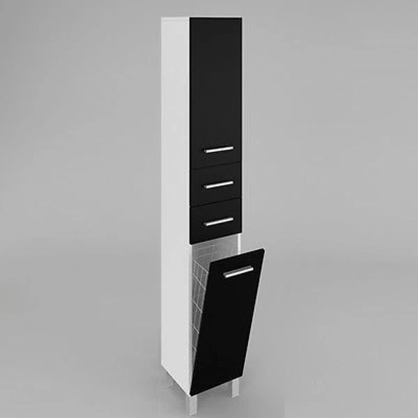 Badezimmerschrank Mit Wäschekorb SW15 188x40 Cm In Weiß Hochglanz Oder Mat 5 Badezimmerschrank Mit Wäschekorb SW15 188x40 Cm In Weiß Hochglanz Oder Mat – Bild 3