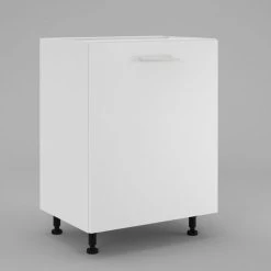 Küchen Unterschrank 1 Türig Weiß Hochglanz Weiß Matt 30 - 70 Cm Soft Close