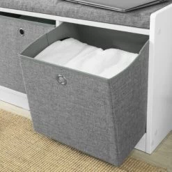 SoBuy FSR65-DG Sitzkommode Sitzbank Mit Stauraum Schuhbank Mit Sitzfläche Schuhtruhe Mit 3 Grauen Körben Weiß BHT Ca.: 102x45x32cm 10 SoBuy FSR65-DG Sitzkommode Sitzbank Mit Stauraum Schuhbank Mit Sitzfläche Schuhtruhe Mit 3 Grauen Körben Weiß BHT Ca.: 102x45x32cm -Möbelhaus 11942798 4