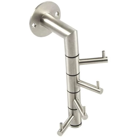 Wandgarderobe Kelvin 4 Schwenkbare Haken, Höhe 208 Mm,Edelstahl Fein Geschliffen 3 Wandgarderobe Kelvin 4 Schwenkbare Haken, Höhe 208 Mm,Edelstahl Fein Geschliffen