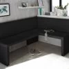 Eckbank EMMA Exklusiv - 130 X 170 Cm Schwarz Rechts ( Auch Sondermaße Möglich ) -Möbelhaus 158525394