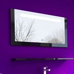 120 Cm Badmöbel Set Schwarz Hochglanz LED Badezimmermöbel Komplett Badezimmer 120 Cm -Möbelhaus 161624434