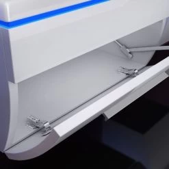 120 Cm Badmöbel Set Weiss Hochglanz LED Badezimmermöbel Komplett Badezimmer 120 Cm . -Möbelhaus 161625927