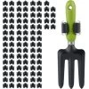 100 X Gerätehalter, Gummi-Rollen Zum Klemmen, Universal Besenhalter Für Wand, Garten, Eisen, Stielhalter, Grau/schwarz -Möbelhaus 17065978 1