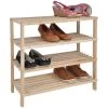 1.02 Holz Schuhregal HELL - 4 Etagen -Möbelhaus 18282388 1
