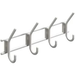 Hettich Garderobenhaken 4 Haken 37,0 X 15,0 X 7,0 Cm Weiß Hakenleisten