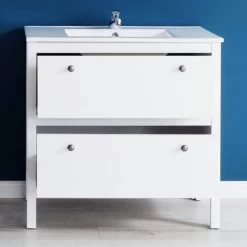 Badmöbel Set Weiß Waschtisch MIT Waschbecken 80 Cm Hochschrank Badezimmer Möbel Ole 14 Badmöbel Set Weiß Waschtisch MIT Waschbecken 80 Cm Hochschrank Badezimmer Möbel Ole -Möbelhaus 218286793