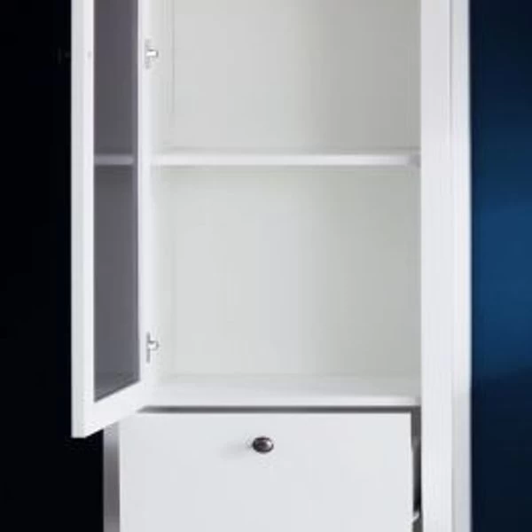 Badmöbel Set Weiß Waschtisch MIT Waschbecken 80 Cm Hochschrank Badezimmer Möbel Ole 9 Badmöbel Set Weiß Waschtisch MIT Waschbecken 80 Cm Hochschrank Badezimmer Möbel Ole – Bild 7