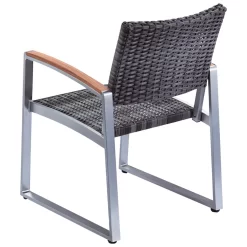 Garden Pleasure Gartenstuhl »AVA«, (Set), 2 St., 2er Set, Polyrattan/Teakholz, Altweiß -Möbelhaus 22e98ddc2c93f541f6ec795be00d548e