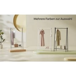 SONGMICS Kleiderständer Aus Stahl, Garderobenständer Mit Kleiderstange, Ablage Im Unteren Bereich, Schlicht, Schlafzimmer, Flur, Dachboden, Keller, 92,5 X 33,5 X 153 Cm, Mattschwarz HSR23BK -Möbelhaus 24008230 5