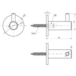 Garderobenhaken RONDA Echt Edelstahl -Möbelhaus 24185506 4