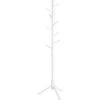 VASAGLE Garderobenständer, Freistehender Kleiderständer, Garderobe Aus Massivholz, In Baumform, Mit 8 Haken, Für Kleidung, Hüte, Taschen, Flur, Eingangsbereich, Weiß Von SONGMICS RCR04WT -Möbelhaus 24616772 1