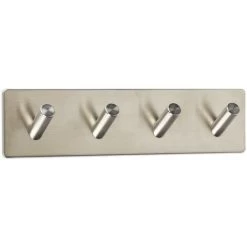 Hakenleiste ADRA 4-fach Edelstahl Gebürstet Selbstklebend 3M