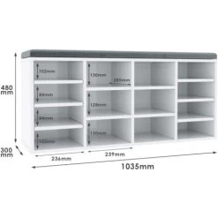SONNI Schuhbank Sitzbank Sitzbänke Schuhschrank Schuhregal Mit Sitzkissen Weiß Weiss Schließfach 10 SONNI Schuhbank Sitzbank Sitzbänke Schuhschrank Schuhregal Mit Sitzkissen Weiß Weiss Schließfach -Möbelhaus 26033686 4