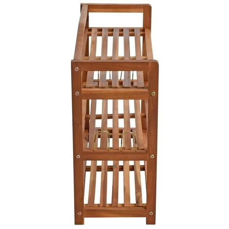 Holz Schuhregal Schuhschrank Schuhablage Holzregal Schrank Ablage Akazie Massiv 5 Holz Schuhregal Schuhschrank Schuhablage Holzregal Schrank Ablage Akazie Massiv – Bild 3