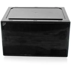 6er Set Schwarze Schuhbox Stapelbar Aufbewahrungsbox Kunststoffbox Schuhkasten Schuhkarton Schuhorganizer Bis Gr.47 -Möbelhaus 29106044 5