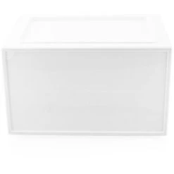 6er Set Weiße Schuhbox Stapelbar Aufbewahrungsbox Kunststoffbox Schuhkasten Schuhkarton Schuhorganizer Bis Gr.47 -Möbelhaus 29401510 4