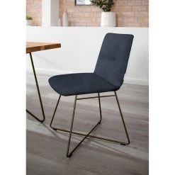 W.SCHILLIG Polsterstuhl »lotta«, (Set), 2 St., Stoff S37, 2er- Oder 4er-Set, Mit Rückensteppung, Drahtrohrgestell In Bronze