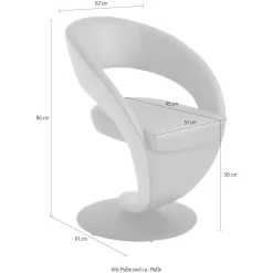 K+W Komfort & Wohnen Drehstuhl »Wave«, Leder CLOUD-Lodenstoff, Design-Drehstuhl, Drehteller In Metall Schwarz, Farbkombination -Möbelhaus 2f6f16ef97a5138d9d7533ac9bcba163