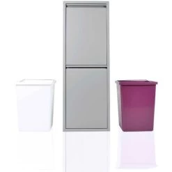 Betten-ABC Refina Mehrzweckschrank, Abfalleimer,platzsparend, Aus Pflegeleichtem Metall Grau 2 X 15 L 8 Betten-ABC Refina Mehrzweckschrank, Abfalleimer,platzsparend, Aus Pflegeleichtem Metall Grau 2 X 15 L -Möbelhaus 30939260 3