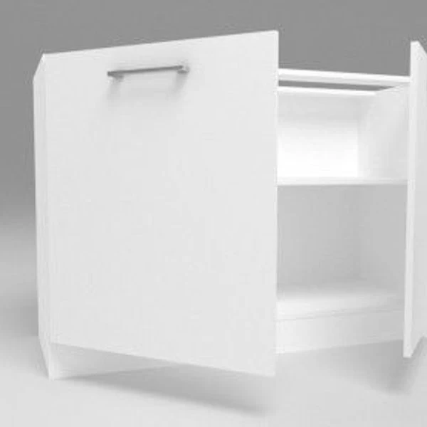 Küchenschrank 2 Türig Weiß Hochglanz Weiß Matt 60 - 120 Cm Soft Close Chrom Beine 4 Küchenschrank 2 Türig Weiß Hochglanz Weiß Matt 60 - 120 Cm Soft Close Chrom Beine – Bild 2