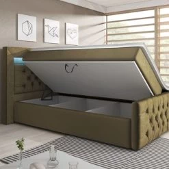 Boxspringbett Verona Mit Zwei Bettkästen, Chesterfield Polsterung Und LED 23 Boxspringbett Verona Mit Zwei Bettkästen, Chesterfield Polsterung Und LED -Möbelhaus 326865545