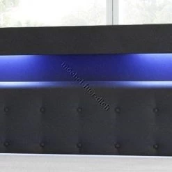 Hochglanz-Schlafzimmer Mit Boxspringbett Milano2 Mit 2 Bettkästen Weiß / Schwarz -Möbelhaus 330832789