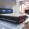 Boxspringbett Salerno Mit LED In Seiten- Fuß- Und Kopfteil Schwarz Oder Weiß -Möbelhaus 332894619