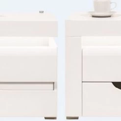 Schlafzimmer Komplett Weiß Hochglanz IRIS Set B Schwebetürenschrank Bett Kommode LED 20 Schlafzimmer Komplett Weiß Hochglanz IRIS Set B Schwebetürenschrank Bett Kommode LED -Möbelhaus 332911338