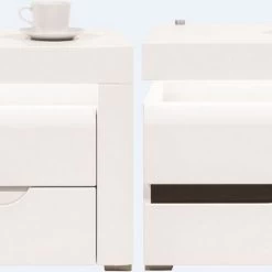 Schlafzimmer Komplett Weiß Hochglanz IRIS Set B Schwebetürenschrank Bett Kommode LED 21 Schlafzimmer Komplett Weiß Hochglanz IRIS Set B Schwebetürenschrank Bett Kommode LED -Möbelhaus 332911380