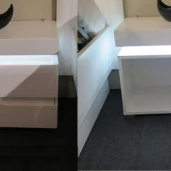 Schlafzimmer Komplett Weiß Hochglanz IRIS Set B Schwebetürenschrank Nakos LED -Möbelhaus 332911404 1