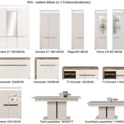 Schlafzimmer Komplett Weiß Hochglanz IRIS Set B Schwebetürenschrank Nakos LED -Möbelhaus 332911516 1
