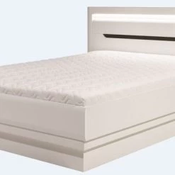 Schlafzimmer Komplett Weiß Hochglanz IRIS Set B Schwebetürenschrank Bett Kommode LED 19 Schlafzimmer Komplett Weiß Hochglanz IRIS Set B Schwebetürenschrank Bett Kommode LED -Möbelhaus 332911771