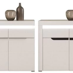 Schlafzimmer Komplett Weiß Hochglanz IRIS Set B Schwebetürenschrank Nakos LED -Möbelhaus 332912179 1