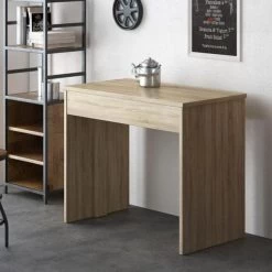 Esstisch, Konsolentisch, Ausziehtisch Bis 302cm, Eichenfarbe. 90x49x75cm 10 Esstisch, Konsolentisch, Ausziehtisch Bis 302cm, Eichenfarbe. 90x49x75cm -Möbelhaus 342453488