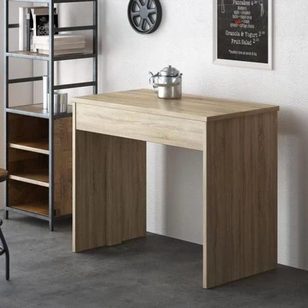 Esstisch, Konsolentisch, Ausziehtisch Bis 302cm, Eichenfarbe. 90x49x75cm 5 Esstisch, Konsolentisch, Ausziehtisch Bis 302cm, Eichenfarbe. 90x49x75cm – Bild 3