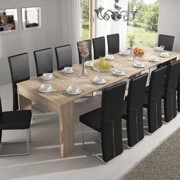 Esstisch, Konsolentisch, Ausziehtisch Bis 302cm, Eichenfarbe. 90x49x75cm 6 Esstisch, Konsolentisch, Ausziehtisch Bis 302cm, Eichenfarbe. 90x49x75cm – Bild 4