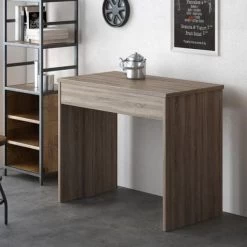 Esstisch, Konsolentisch, Ausziehtisch Bis Zu 302cm, Dunkler Eiche 90x49x75cm -Möbelhaus 342454365