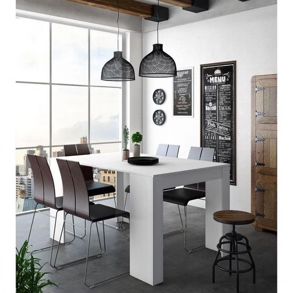 Esstisch, Konsolentisch, Ausziehtisch Bis 140 Cm, Matweiß , 90x50x78cm 4 Esstisch, Konsolentisch, Ausziehtisch Bis 140 Cm, Matweiß , 90x50x78cm – Bild 2