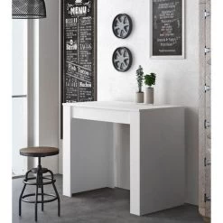 Esstisch, Konsolentisch, Ausziehtisch Bis 140 Cm, Matweiß , 90x50x78cm 8 Esstisch, Konsolentisch, Ausziehtisch Bis 140 Cm, Matweiß , 90x50x78cm -Möbelhaus 342463037