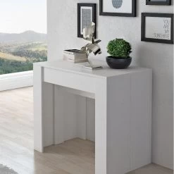 Esstisch, Konsolentisch, Ausziehtisch Bis 237 Cm, Mattweiß, 50x90x75cm -Möbelhaus 342466017