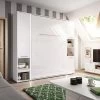 Schrankbett Wandbett Klappbett Vertikal CP178 140x200 Weiß Hochglanz Mit 2 Regalen -Möbelhaus 345516286