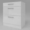 Küchen Unterschrank 3 Schubladen Weiß Hochglanz , Matt 30-80 Cm Möbelsockel -Möbelhaus 348228497